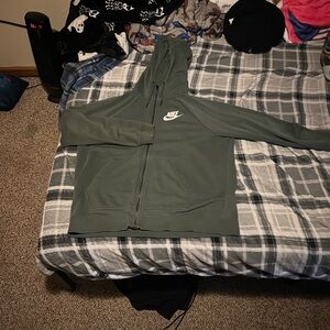 Nike Green Zip-Up Hoodie